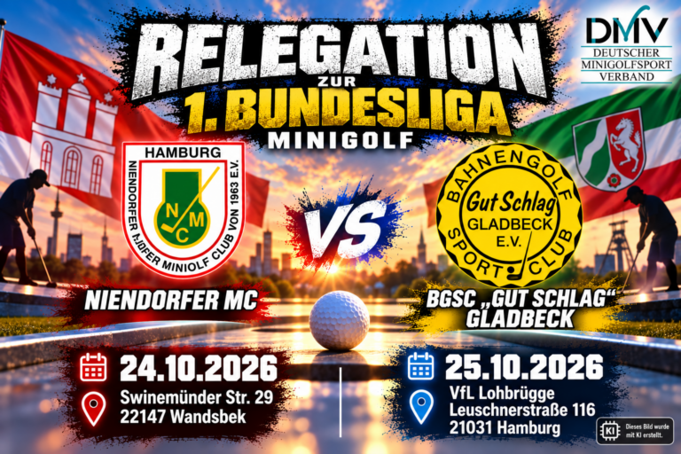 Aufstieg in die 1. Bundesliga: Spannung auf zwei Minigolfanlagen